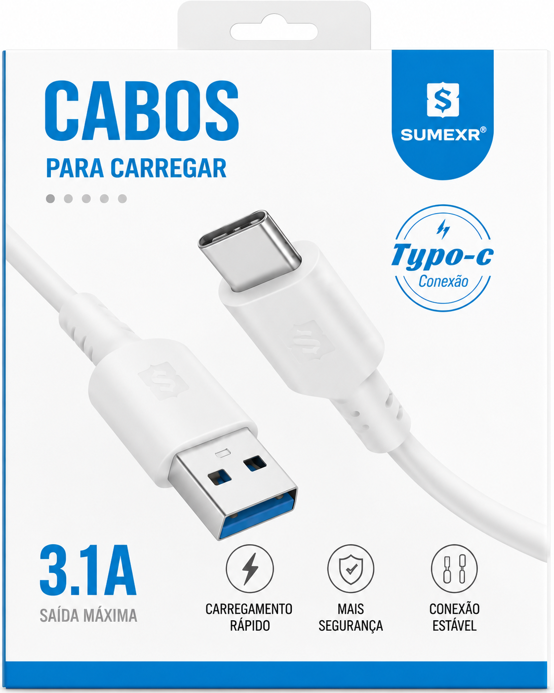 Cabo USB Tipo-C 3.1A